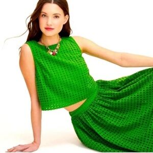 Kate spade x Target SET eyelet tank top volume midi skirt